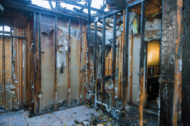 Professional Emergency Fire Damage Restoration technician working in Springfield, PA